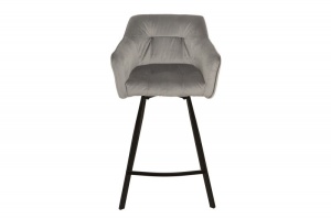 SCAUN DE BAR, GRI ARGINTIU, LOFT, COD 39079, DESIGN VINTAGE - Img 2