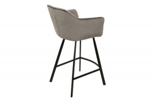 SCAUN DE BAR, GRI ARGINTIU, LOFT, COD 39079, DESIGN VINTAGE - Img 4