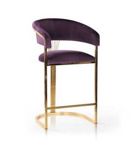 SCAUN DE BAR MARCILLE 60, MOV/AURIU, STIL MODERN