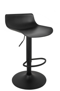 SCAUN DE BAR SNAP BAT, REGLABIL, NEGRU, CONFECTIONAT DIN PLASTIC SI METAL, STIL MODERN - Img 2