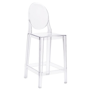SCAUN DE BAR TRANSPARENT, VICTORIA, FABRICAT DIN POLICARBONAT, STIL MODERN