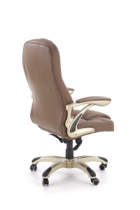 SCAUN DE BIROU CARLOS, MARO/CROM, TAPITERIE DIN PIELE ECOLOGICA SI PICIOARE DIN METAL, STIL MODERN - Img 2