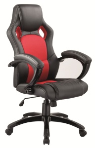 SCAUN DE BIROU DIRECTORIAL Q-107 ROSU / NEGRU STIL MODERN