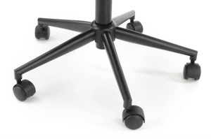 SCAUN DE BIROU FRESCO, ROZ/NEGRU, TAPITERIE DIN CATIFEA SI PICIOARE DIN METAL, STIL MODERN - Img 8