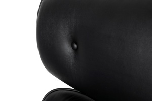 SCAUN DE BIROU LOUNGE, PIELE NATURALA ITALIANA SI LEMN DE NUC, CULOARE NEGRU/NUC, STIL EAMES - Img 14