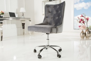SCAUN DE BIROU, VICTORIAN GRI, COD 38791, DIN CATIFEA, DESIGN ELEGANT - Img 1