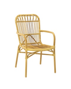SCAUN DE TERASA BAMBOO TRP, REALIZAT DIN ALUMINIU SI TEHNORATAN, CULOARE BEJ, PENTRU UZ COMERCIAL, ARTIM GROUP SELECTION - Img 6