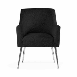 SCAUN DINING AMADEUS, NEGRU/CROM, STIL MODERN - Img 2