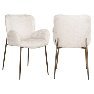 SCAUN DINING AMBER FUSION FIRE 02 CREAM, S4746, CONFECTIONAT DIN 100% POLIESTER, SPUMA SI METAL, RICHMOND INTERIORS