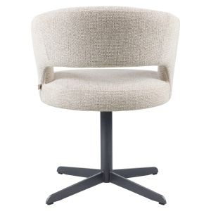 SCAUN DINING, BLANCA, REALIZAT DIN METAL SI TEXTIL IGNIFUG, CULOARE CREM, DESIGN DEOSEBIT, RICHMOND INTERIORS - Img 6