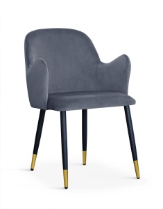SCAUN DINING CAMEL GRI/NEGRU/AURIU TAPITERIE CATIFEA STIL MODERN