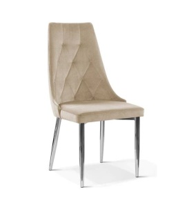 SCAUN DINING CAREN II, BEJ/CROM, STIL CLASIC, ATR