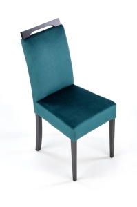 SCAUN DINING CLARION 2, VERDE MONOLITH 37/NEGRU, CU TAPITERIE DIN STOFA FINA SI PICIOARE DIN LEMN MASIV, STIL CLASIC - Img 6