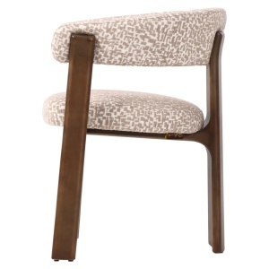 SCAUN DINING, CONTIGO, REALIZAT DIN LEMN DE FAG SI TEXTIL, CULOARE MARO/NATUR, DESIGN DEOSEBIT, RICHMOND INTERIORS - Img 2