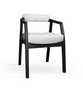 SCAUN DINING COSY, GRI/NEGRU, TAPITERIE DIN CATIFEA SI PICIOARE DIN LEMN, STIL MODERN, ATR