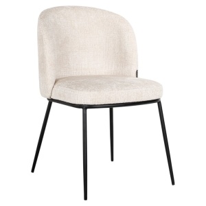 SCAUN DINING ELVI, BEJ CHENILLE NIAGARA 902, S4750, CONFECTIONAT DIN 100% POLIESTER, METAL SI SPUMA, RICHMOND INTERIORS