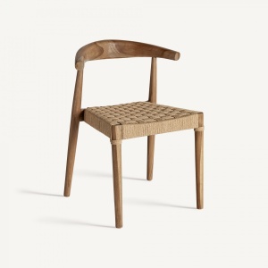 SCAUN DINING FIGEAC, MARO DESCHIS, REF. 35443, PRELUCRAT MANUAL, CONFECTIONAT DIN LEMN DE TEC COMBINAT CU FRANGHIE, STIL MODERN
