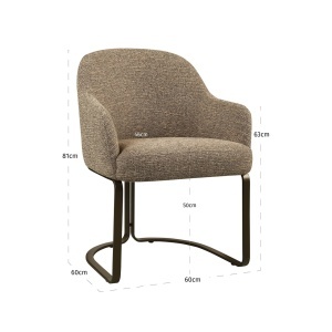 SCAUN DINING, HADLEY, REALIZAT DIN METAL SI TEXTIL IGNIFUG, CULOARE MARO, DESIGN DEOSEBIT, RICHMOND INTERIORS - Img 7