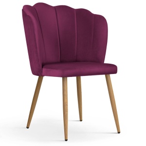 SCAUN DINING HILTON, BORDO/STEJAR, STIL MODERN