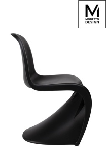 SCAUN DINING HOVER, NEGRU MAT, DIN POLIPROPILENA, STIL MODERN B2 - Img 3