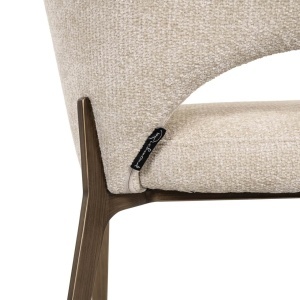 SCAUN DINING KENZI, REALIZAT DIN METAL SI TEXTIL, CULOARE CREM, DESIGN DEOSEBIT, RICHMOND INTERIORS - Img 7