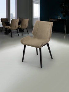 SCAUN DINING KIARA 297257, NEGRU/BEJ, STIL MODERN, SCHULLER