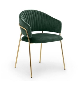 SCAUN DINING LAYLA, VERDE/AURIU, STIL MODERN, ATR