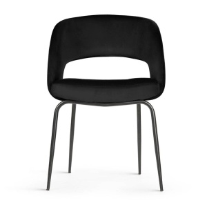 SCAUN DINING LIZBONA, NEGRU/NEGRU, STIL MODERN
