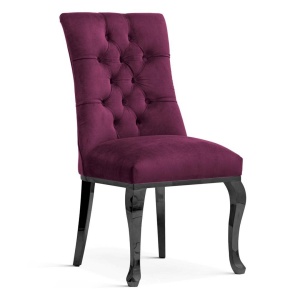 SCAUN DINING LORD GLAMOUR, BORDO/NEGRU, STIL CLASIC