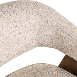 SCAUN DINING, MORI, REALIZAT DIN LEMN DE CAUCIUC, SPUMA SI TEXTIL, CULOARE CREM/NATUR, DESIGN DEOSEBIT, RICHMOND INTERIORS - Img 7
