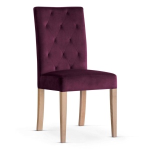 SCAUN DINING ORLANDO, BORDO/FAG, STIL CLASIC,