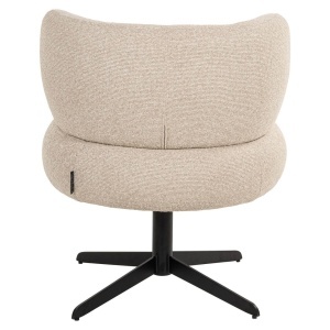 SCAUN DINING ROTATIV ALEXIS, REALIZAT DIN METAL, LEMN DE FAG SI TEXTIL, CULOARE CREM, DESIGN DEOSEBIT, RICHMOND INTERIORS - Img 5