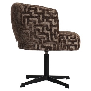 SCAUN DINING ROTATIV, DINAN, REALIZAT DIN METAL, PLACAJ SI TEXTIL IGNIFUG, CULOARE MARO, DESIGN DEOSEBIT, RICHMOND INTERIORS - Img 2
