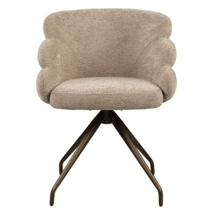 SCAUN DINING ROTATIV, KAYLA, REALIZAT DIN METAL SI TEXTIL, CULOARE CAPPUCCINO, DESIGN DEOSEBIT, RICHMOND INTERIORS - Img 7