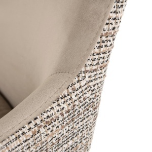 SCAUN DINING ROTATIV LISONNE, REALIZAT DIN METAL SI TEXTIL, CULOARE CREM, DESIGN DEOSEBIT, RICHMOND INTERIORS - Img 8