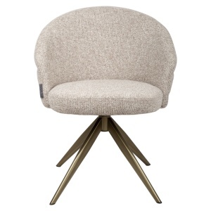 SCAUN DINING ROTATIV ZENDAYA, REALIZAT DIN METAL, LEMN DE FAG SI TEXTIL IGNIFUG, CULOARE MARO, DESIGN DEOSEBIT, RICHMOND INTERIORS - Img 3