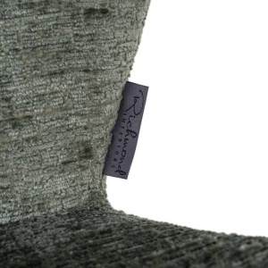 SCAUN DINING SARA, VERDE/AURIU, TAPITERIE DIN TEXTIL SI PICIOARE DIN METAL TAPITATE, STIL MODERN B2 - Img 5