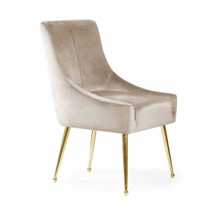 SCAUN DINING SIZAR, BEJ/AURIU, STIL MODERN