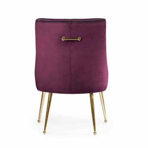 SCAUN DINING SIZAR, BORDO/AURIU, STIL MODERN - Img 2