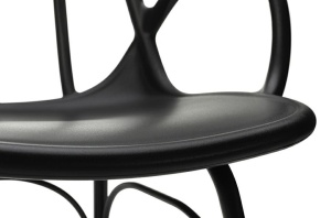 SCAUN DINING/TERASA CASTERIA, NEGRU, DIN POLIPROPILENA SI METAL, STIL MODERN - Img 6