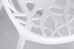 SCAUN DINING/TERASA KORAL, ALB MAT, DIN POLIPROPILENA, STIL MODERN B2 - Img 3