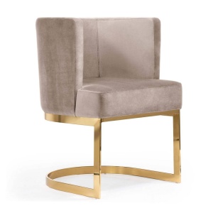 SCAUN DINING VEGAS, BEJ/AURIU, STIL MODERN