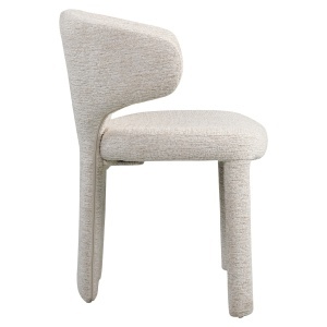 SCAUN DINING, VIOLA, REALIZAT DIN METAL, FURNIR SI TEXTIL, CULOARE ALB/CREM, DESIGN DEOSEBIT, RICHMOND INTERIORS - Img 2