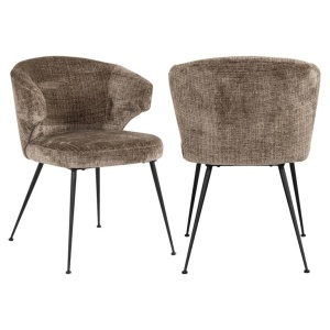 SCAUN DINING XANDRA STONE CHENILLE NIAGARA 104, S4724, CONFECTIONAT DIN 100% POLIESTER SPUMA SI METAL, RICHMOND INTERIORS
