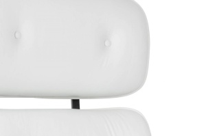 SCAUN DIRECTORIAL LOUNGE GUBERNATOR, ALB/NUC, PIELE NATURALA SI LEMN DE NUC, STIL MODERN - Img 6