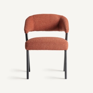 SCAUN ELEGANT VENEY, DIN LEMN DE STEJAR SI TEXTIL TERACOTA, DESIGN CONTEMPORAN, VICAL HOME - Img 2