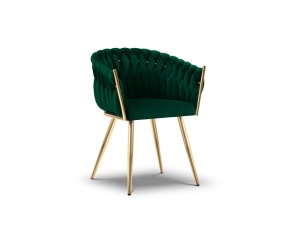 SCAUN EXCLUSIVIST SHIRLEY VERDE, TAPITERIE DIN CATIFEA SI AURIU, STIL MODERN, ARTIM GROUP SELECTION
