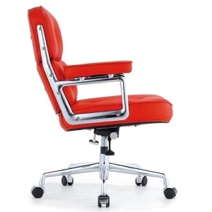SCAUN/FOTOLIU DIRECTORIAL, ROSU, DIN PIELE NATURALA ICON PRESTIGE PLUS STIL MODERN B2 - Img 3