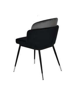 SCAUN GRI, CONFECTIONAT DIN VELUR, MARCEL STIL MODERN - Img 3