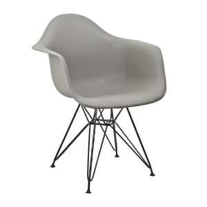 SCAUN GRI DIN POLIPROPILENA DAR BLACK STIL MODERN B2